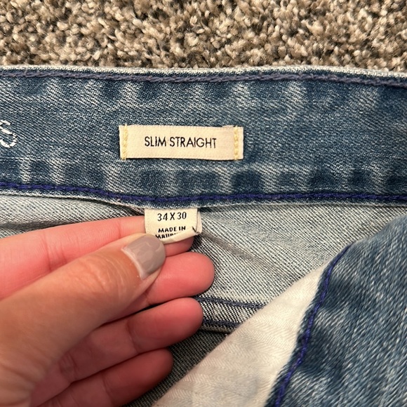 Men’s Calvin Klein slim straight jeans. Size 34X30 - Picture 5 of 9